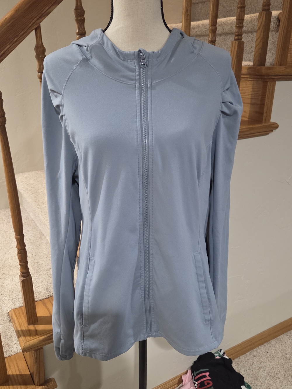 Yogalicious Light Blue Full-Zip Hoodie